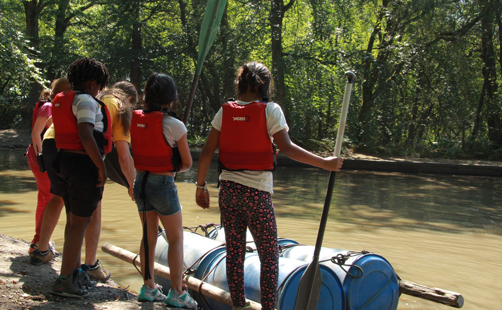 IF Trust partner charity Free to be Kids - image of children about to launch a raft.